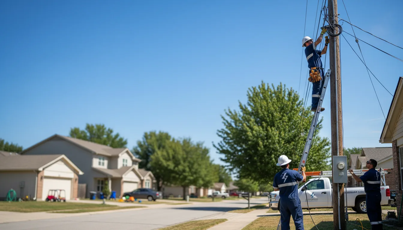 Residential electrician providing installation services in Lomax, IL